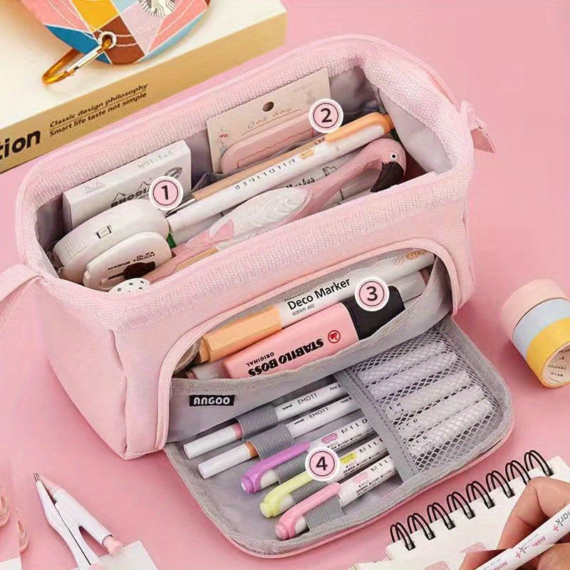 Large Capacity Pencil Case for Students Middle High School Office Supplies