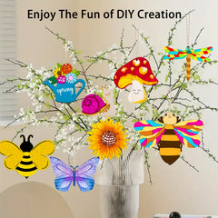 Wooden Insect Crafts Set DIY Handicrafts Set Creative Painting Set
