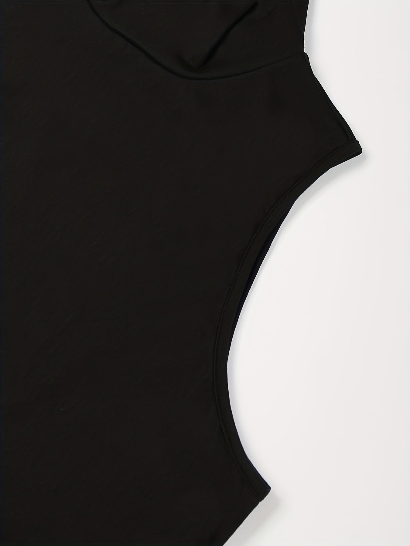  Solid High Neck Tank Top