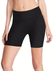 Women's Solid Tight Shorts for Yoga and Running