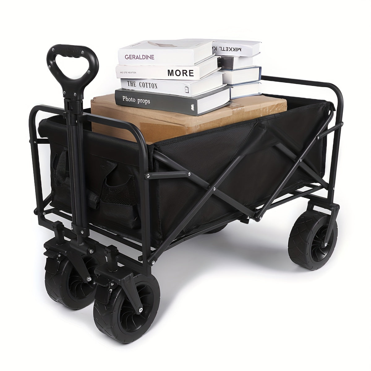 Heavy Duty Collapsible Folding Wagon With Drink Holders