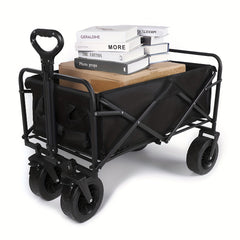 Heavy Duty Collapsible Folding Wagon With Drink Holders