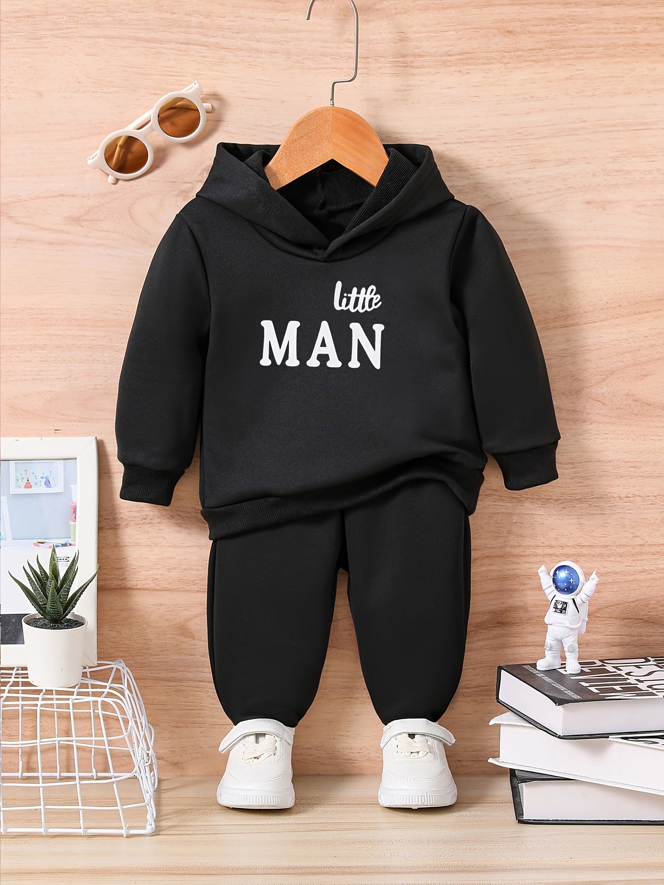 Baby LITTLE MAN Print Casual Outfit Set