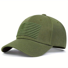 Flag Embroidery Golf Baseball Cap Solid Casual Sports Hat Adjustable Dad Hats