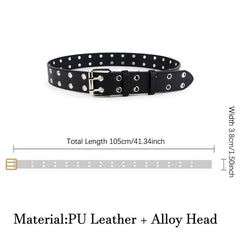 Thick Grommet Belt Punk Chain Belt Y2K Girl Belts For Jeans Pants