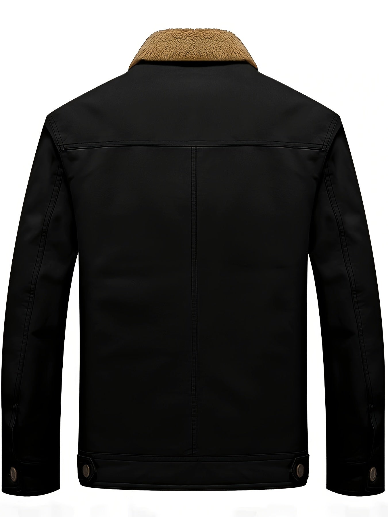 Men's Warm Fleece Cotton Biker Jacket Coat
