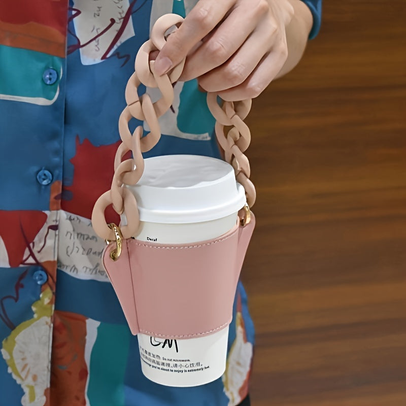 Cup Protective Cover With Chain Handle Anti Scald Cup Holder Cup Accessories
