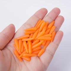 20pcs Mini Carrot Models Lifelike Artificial Vegetable Decor for Dollhouse DIY K