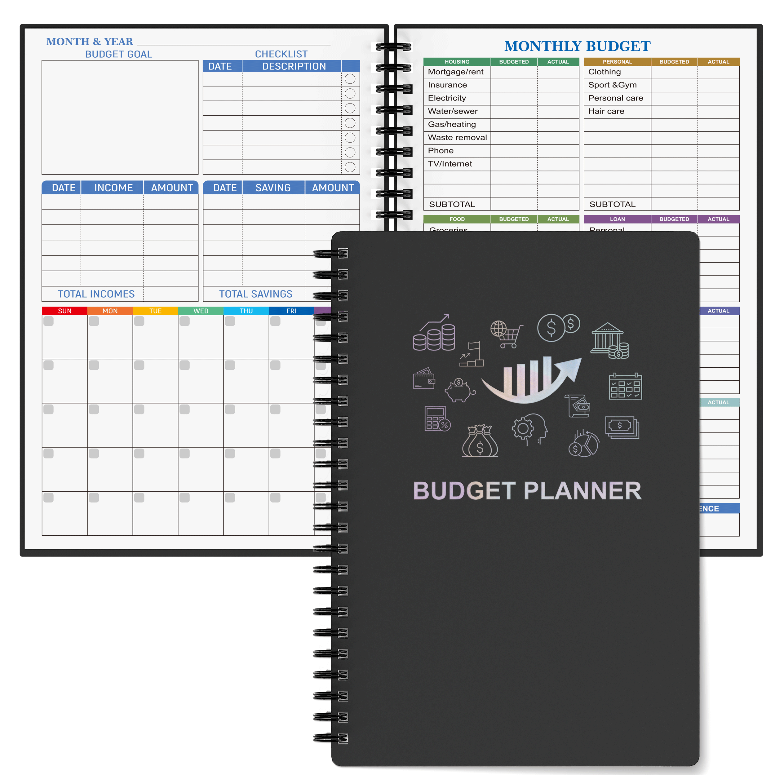 1pc Budget Planner Manage Money Effectively Undated Monthly Finance Organizer