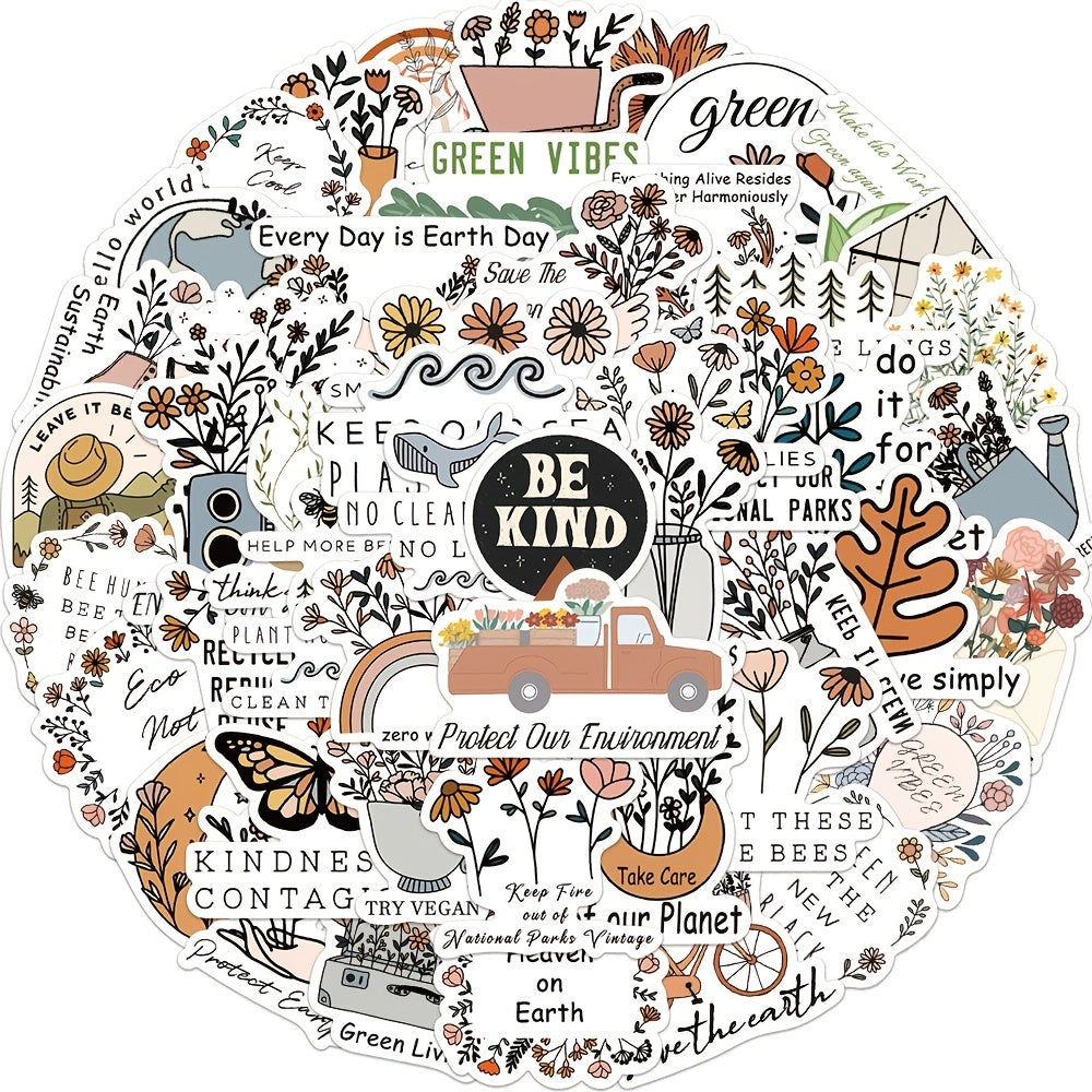 50 Inspiring Environmental Protection Graffiti Stickers for Learning and Play