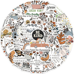 50 Inspiring Environmental Protection Graffiti Stickers for Learning and Play