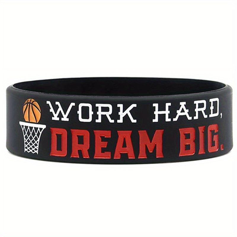 Basketball Motivational Silicone Wristband Sports Quotes Gift