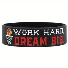 Basketball Motivational Silicone Wristband Sports Quotes Gift