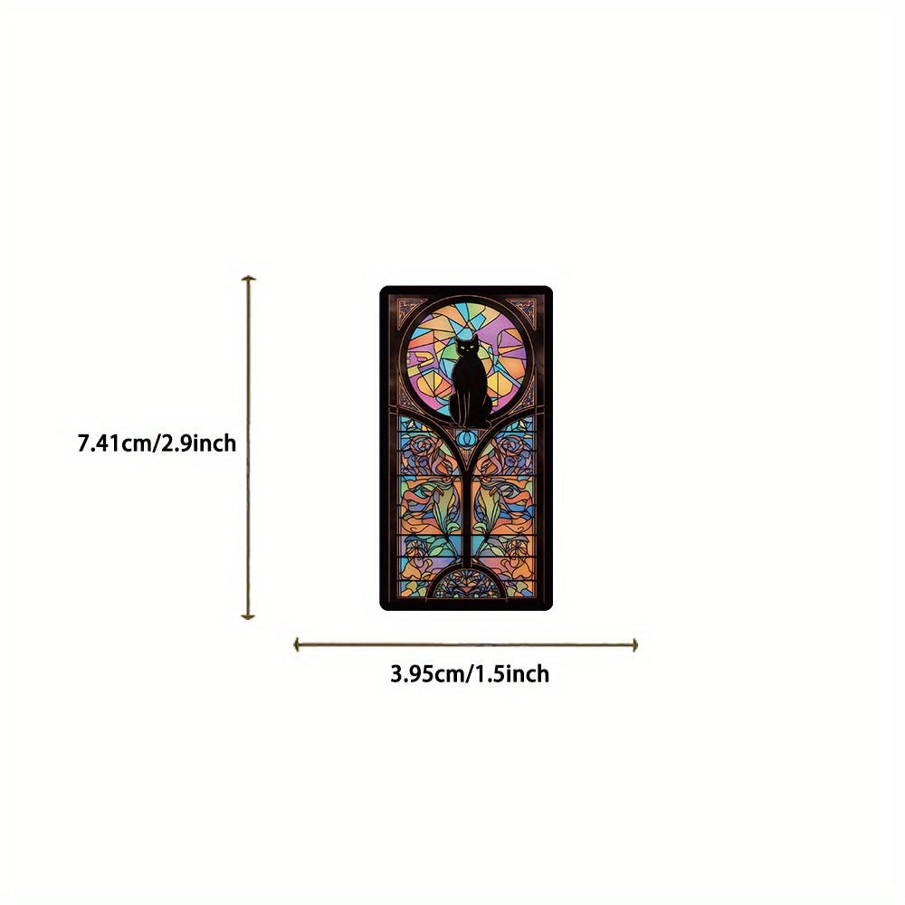 50pcs Gothic Cat Stickers Vampire Witch Arch Designs for Laptop Water Bottle Ska