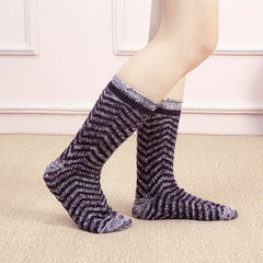 Stripe Print Socks Soft Mid Tube Socks Women's Stockings