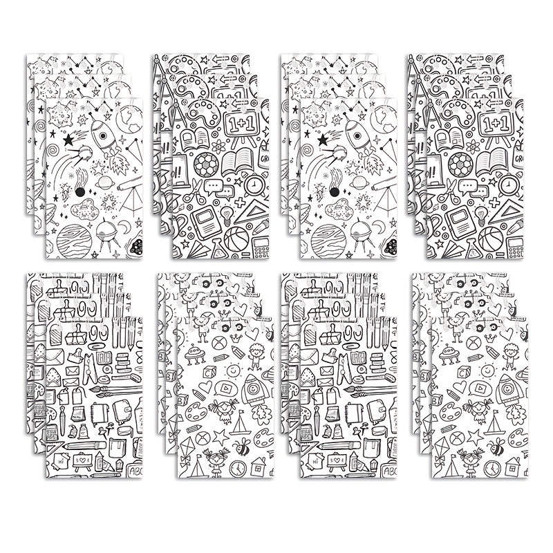 12pcs Back To School Spiral Notebooks 9.91 x 6 Blank Pocket Notepads