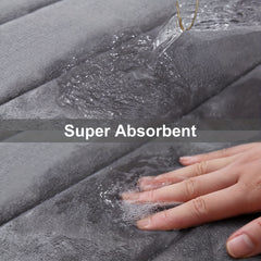 Memory Foam Bath Mat Non Slip Thick Soft Water Absorbent Quick Dry Bathroom Rug