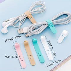 12PCS Candy Wire Winder Silicone Headphones Cable Organizer