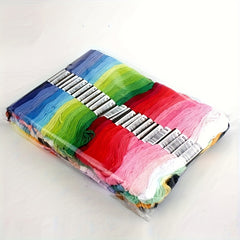 200pcs 8m 6 Shares Cross Stitch Embroidery Thread - 200 Colors