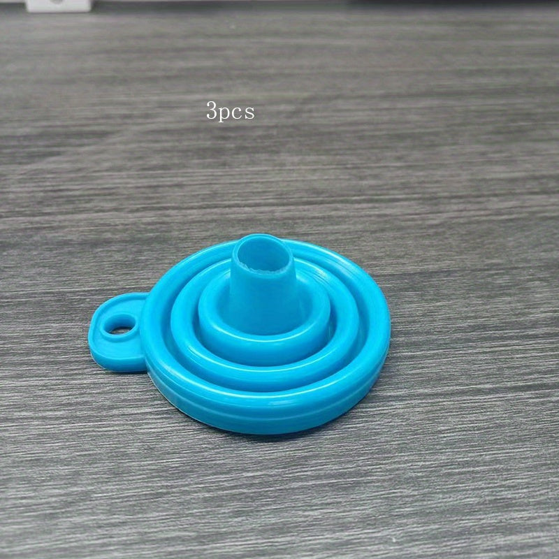 3pcs Mini Silicone Collapsible Funnels Kitchen Gadgets Accessories