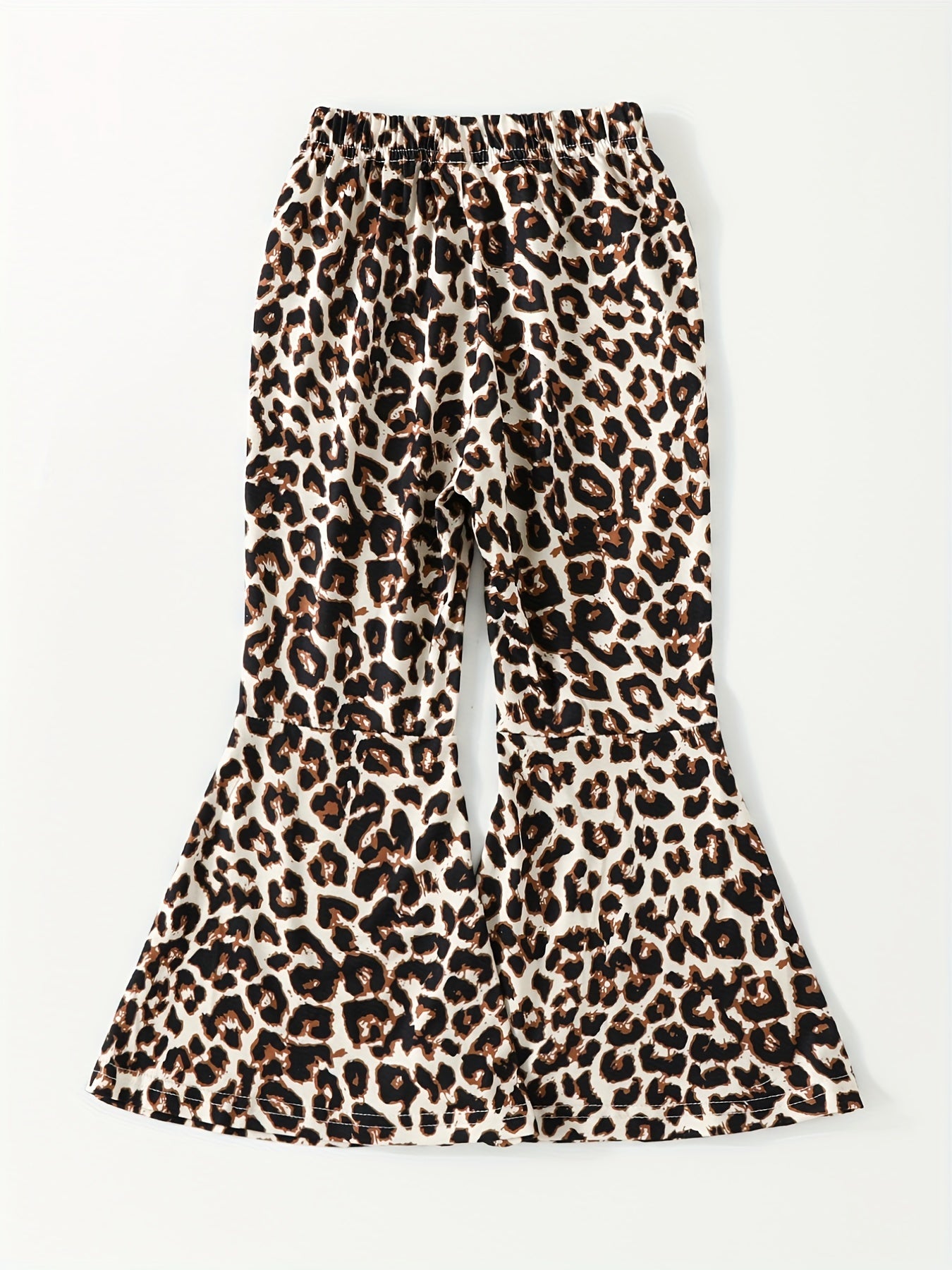 Girls Leopard Print Flare Pants for Outfit