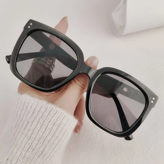 Square Sunglasses Rivet Decor Sun Shades Driving Beach Travel