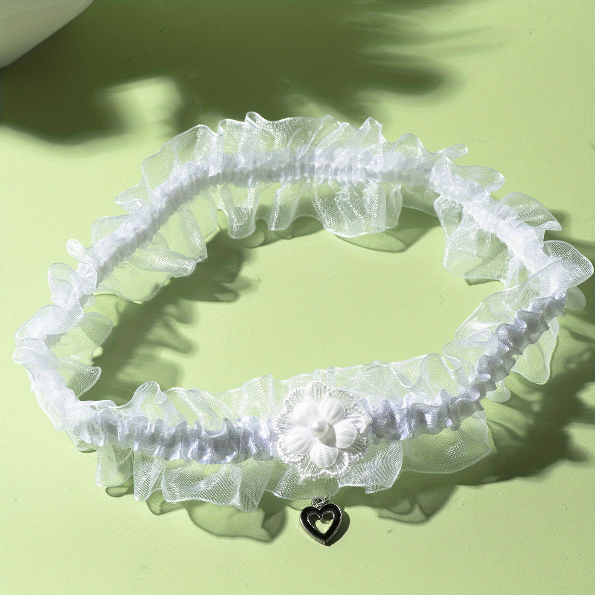 Flower Faux Pearl Garters Wedding Bridal Garter Belt