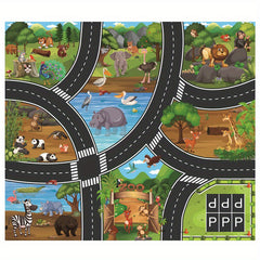 Kids Traffic Game Map Play Mat Kids Carpet Rug