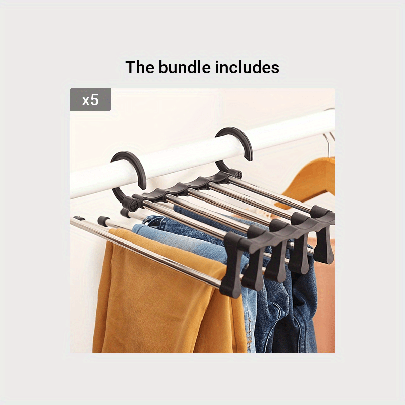 5 In 1 Magic Trouser Rack Hangers Stainless Steel