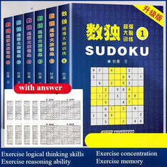Complete Sudoku Game Set 6 Books Portable Mini Grid Puzzles for All Skill Levels