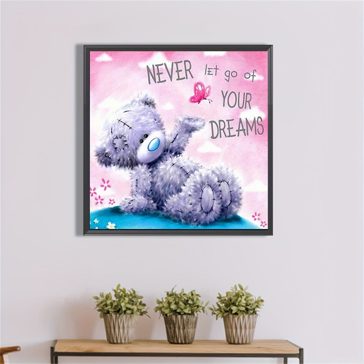 Round Full Diamond Bear Pattern 5D Diamond Painting Kit for Adults and Children