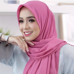 Chiffon Hijab Head Scarf Thin Breathable Shawl Windproof Head Wrap