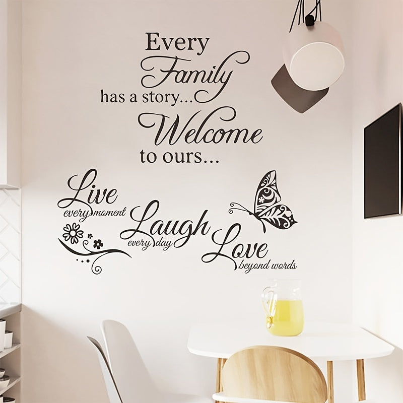 2pcs Family Wall Stickers Quotes Vinyl Decal Motivational Wall Decals