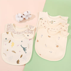 Fabric Gauze Baby Bibs U Shaped Waterproof Burp Cloths for Boys Girls