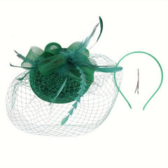 St Patrick's Green Feather Fascinator Headband