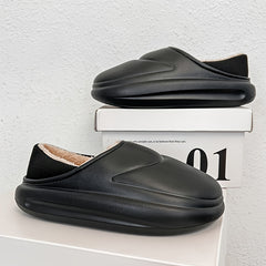Men's Warm Fleece Non-Slip Slippers for Indoor Winter