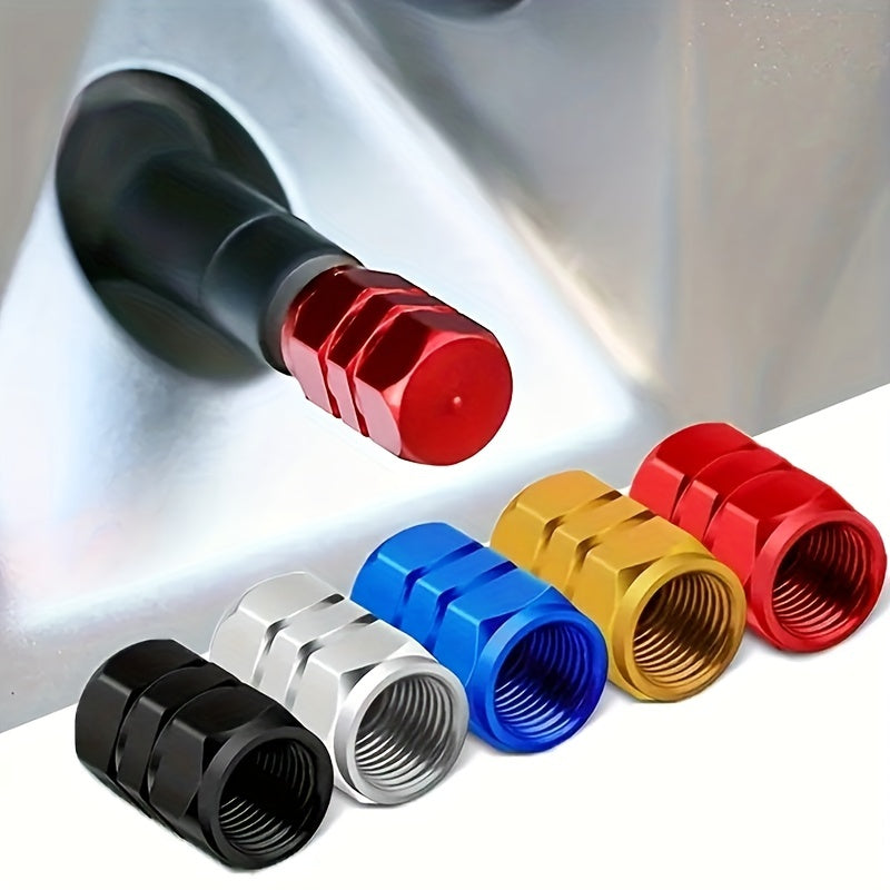 4pcs Aluminum Alloy Tire Valve Mouth Cover for Car Motorcycle Truck Bicycle