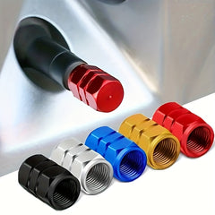 4pcs Aluminum Alloy Tire Valve Mouth Cover for Car Motorcycle Truck Bicycle