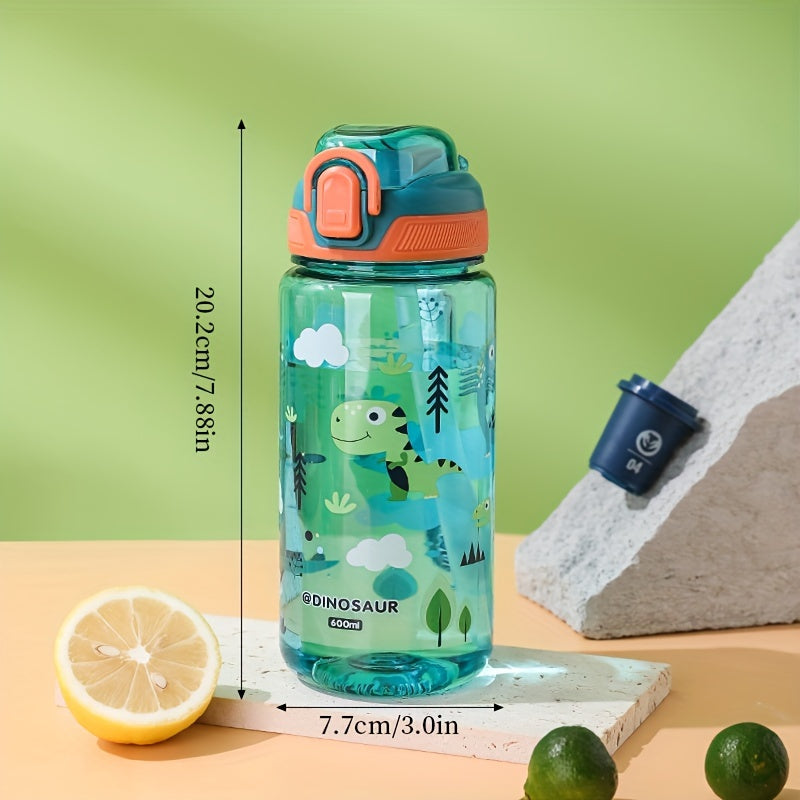600ml Cartoon Sports Water Bottle Leakproof BPA-Free