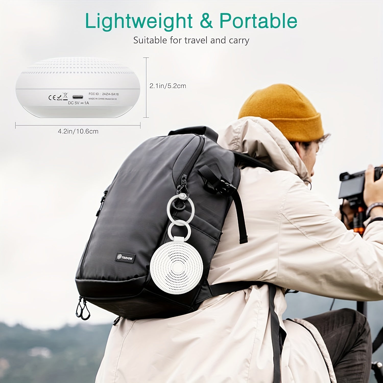 SA18 Noise Sound Machine 24 Options Night Light Hook USB Rechargeable