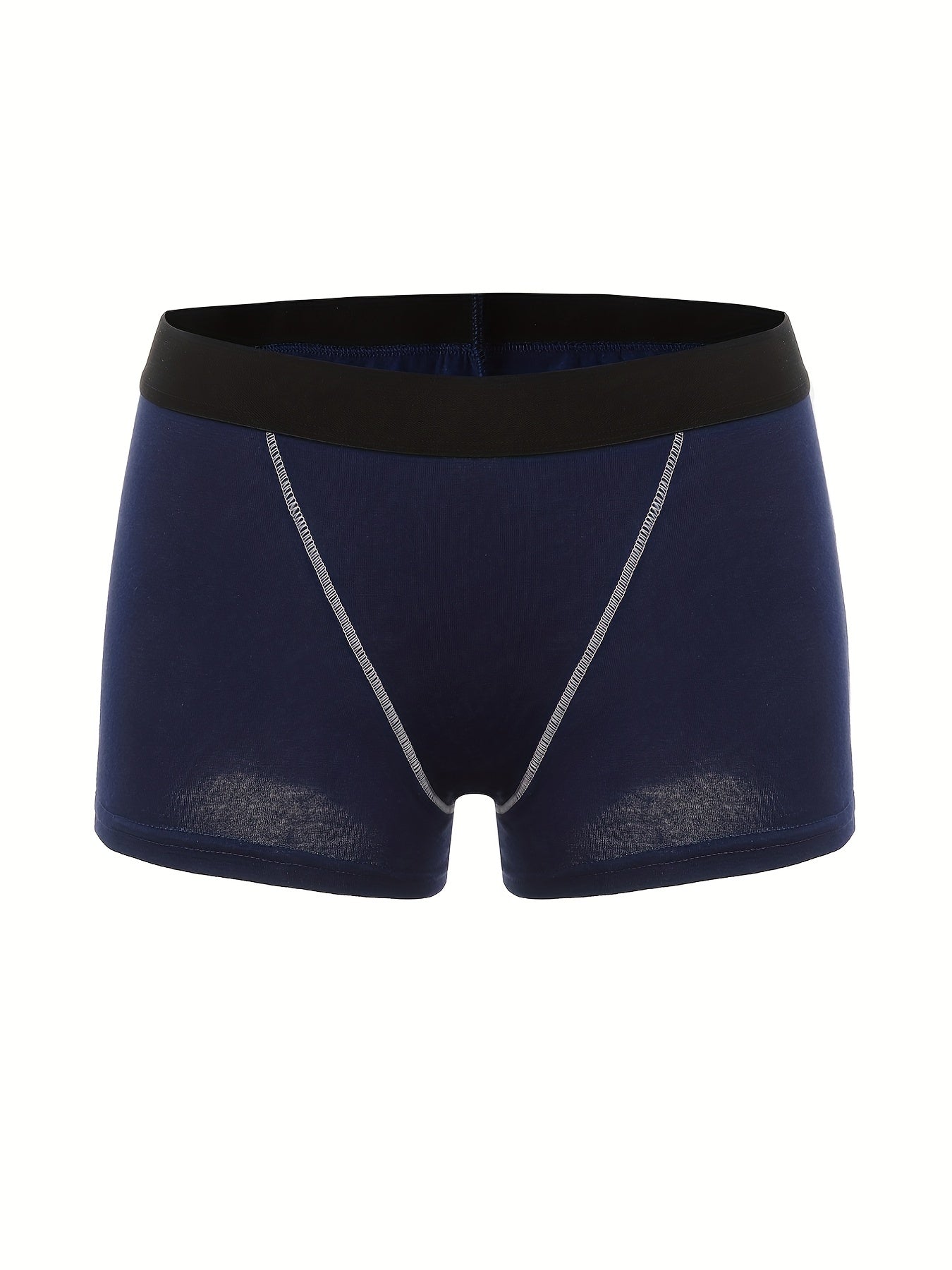 4 Pack Plus Size Boyshort Panties Set Solid Women's Underwear