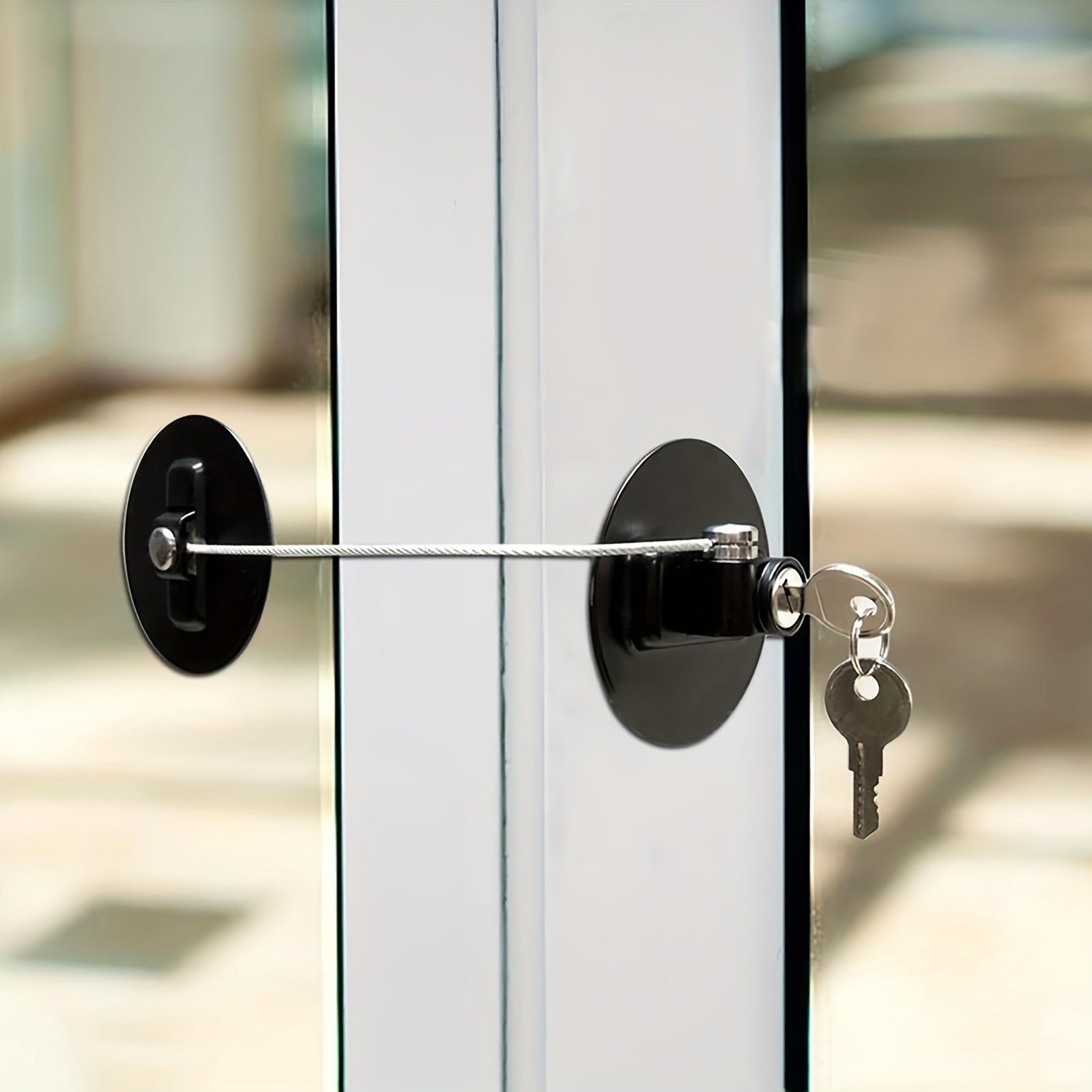 1pc Punch Window Safety Lock Buckle Window Limiter Sliding Door Lock