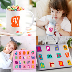100pcs Educational Doodle Letter Number Stickers