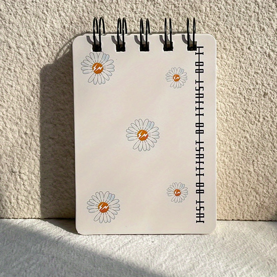 Small Daisies Mini Notebook Coil 7x10cm 100 pages 4 colors Girls Student Gift