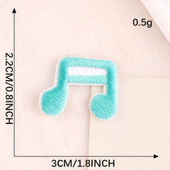 11pcs Embroidered Music Note Patch DIY Iron on Style
