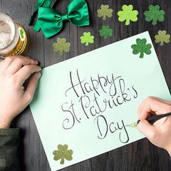 80pcs St Patrick's Clover Stickers Shamrock Seal Labels Adhesive Label