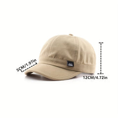 Retro Men Solid Light Plate Small Baseball Cap Outdoor Sports Sun Hat