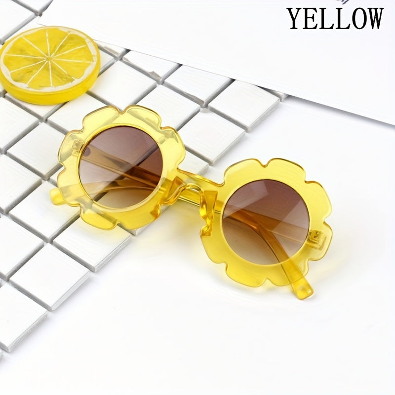 Sunflower Shaped Sunglasses UV400 Summer Eyewear for Party Outdoor Activities