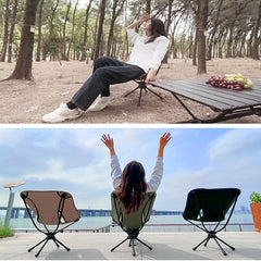 Portable Rotating Chair for Camping Hiking Fishing