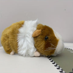 Realistic Guinea Pig Plush Soft Stuffed Animal Interactive Toy Brown Fur Gift